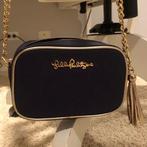Lily Pulitzer Navy & Gold Crossbody